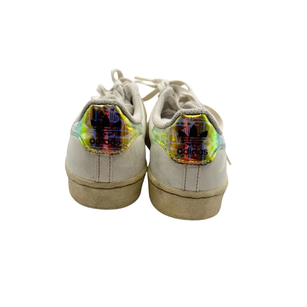 Adidas Girls Superstar Iridescent Tennis‎ Shoes size 1Y